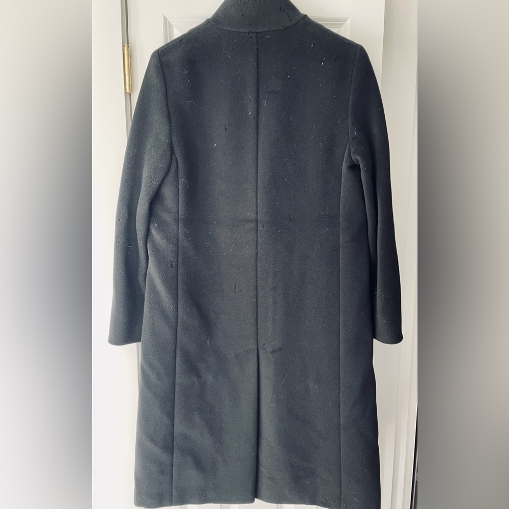 Max Mara Black Wool Cashmere Coat Size 34 (Italian) - Vintage, some damage. - Picture 3 of 8